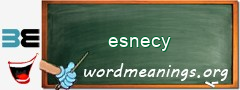 WordMeaning blackboard for esnecy